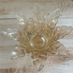 Murano Iridescent Flower Votive Holder Made in Italy